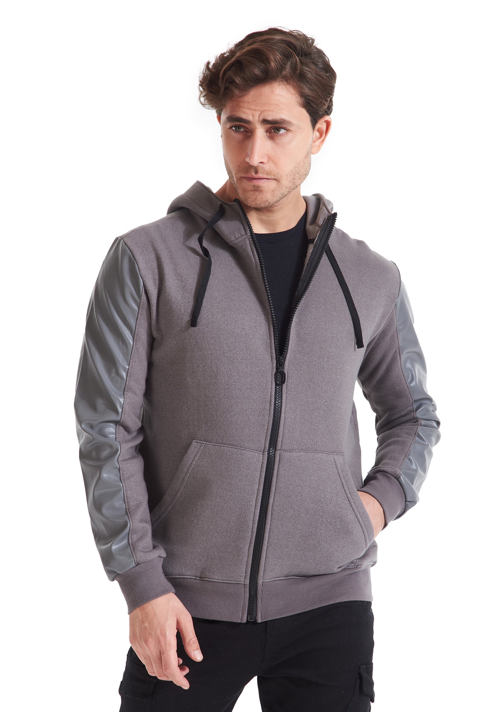 Hoodie Jacket Zipper Gray